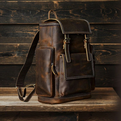Carver | Crazy Horse Leather Bacpack