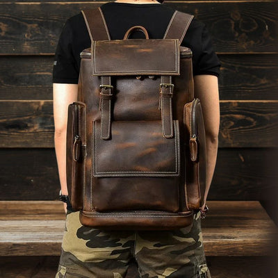 Carver | Crazy Horse Leather Bacpack