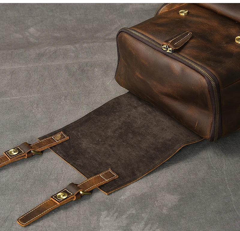 Carver | Crazy Horse Leather Bacpack