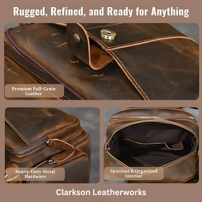 Brown Leather Backpack | BASEL