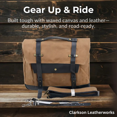Canvas Motorcycle Saddlebag | SEATTLE