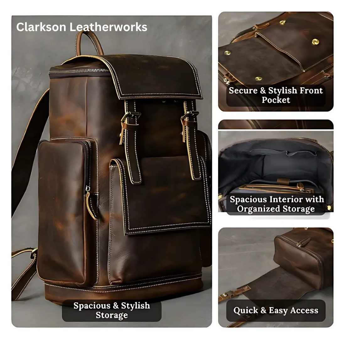 Carver | Crazy Horse Leather Bacpack