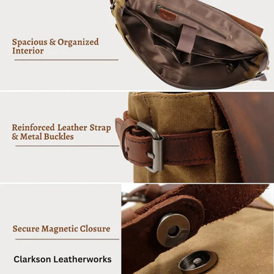 Canvas Crossbody Messenger Bag | PETERSBURG