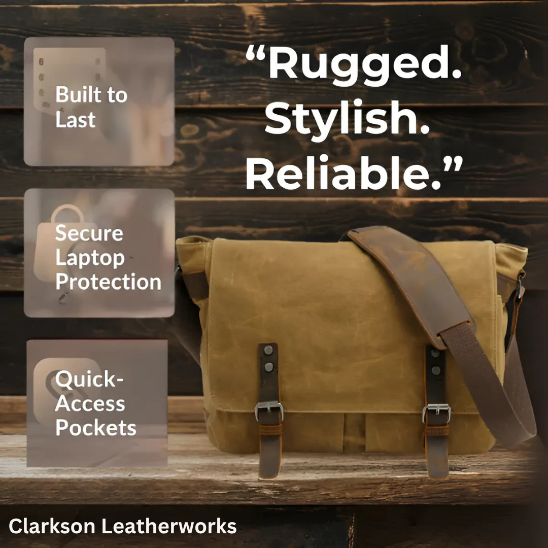Canvas Laptop Messenger Bag | RENO