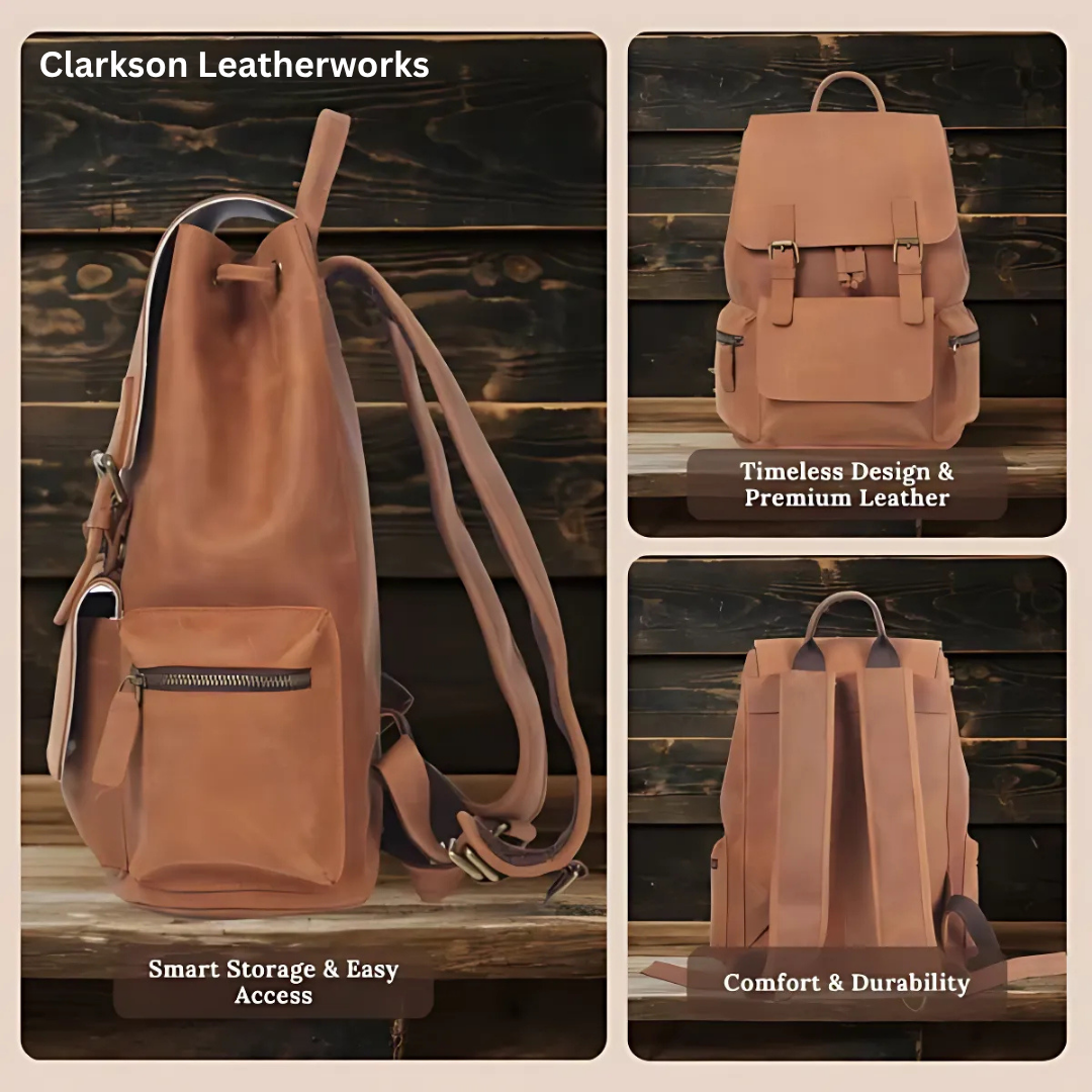 Leather Drawstring Backpack | FLAM